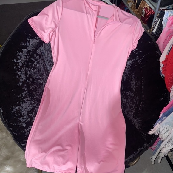 Stylish Light Pink Jumpsuit - Picture 5 of 5